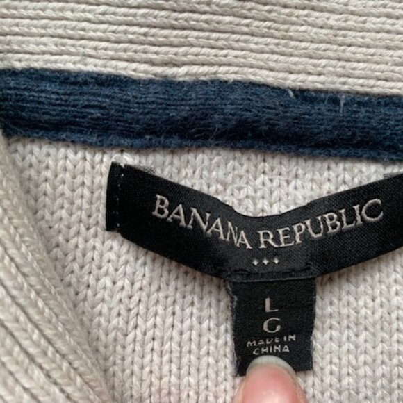 Banana Republic Men’s Shawl Collar Cardigan Sweater – Size Large - Picture 3 of 7